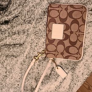 Coach wristlet with with strap